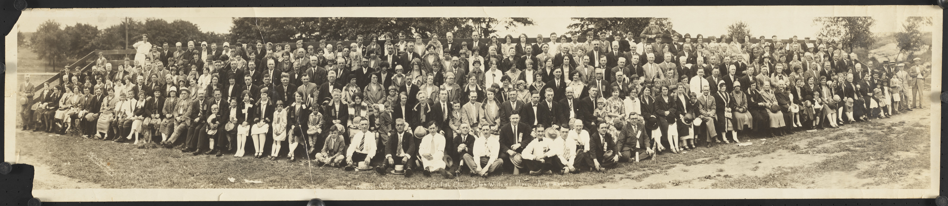 Annual outing, Lawrence British Club, Salem Willows, Mass., Aug. 21, 1927