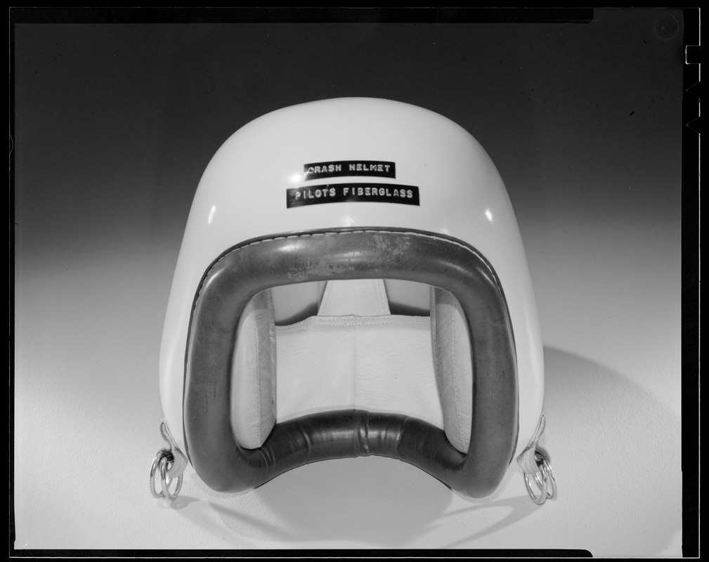 Crash helmet, pilots fiberglass Digital Commonwealth