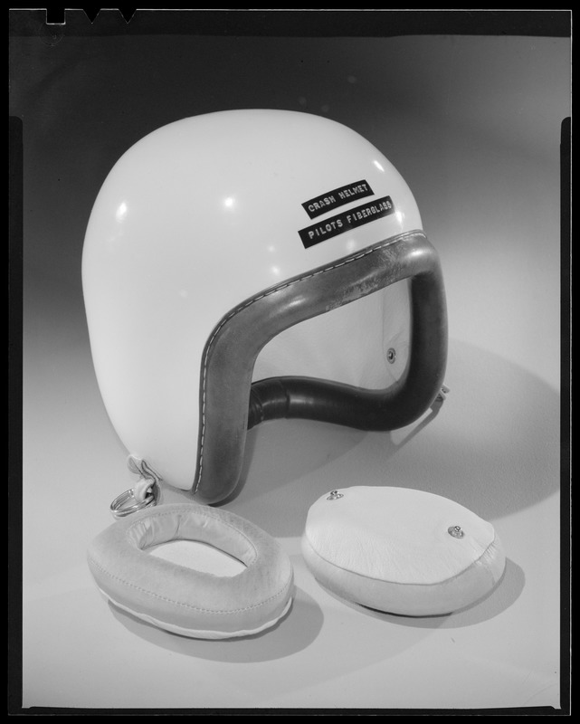 Crash helmet, pilots fiberglass Digital Commonwealth