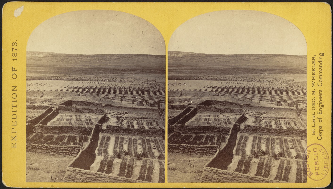 Gardens surrounding the Indian pueblo of Zuni