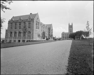 Boston College, first building and second building, Newton, Mass.