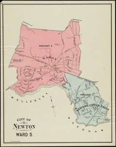 City of Newton, Ward 5, Precinct 1, Precinct 3, 1906 [Newton Upper Falls, Waban]
