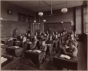 Pupils at work: Second year class.