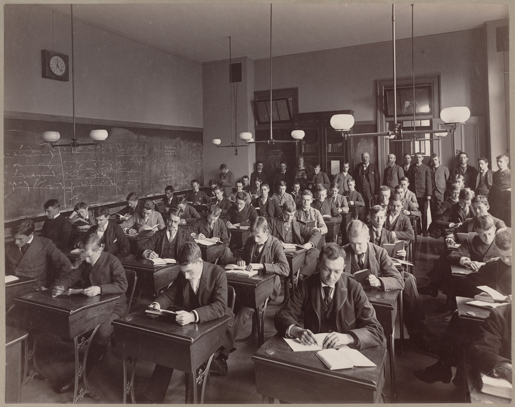 Pupils at work: Fourth year class.