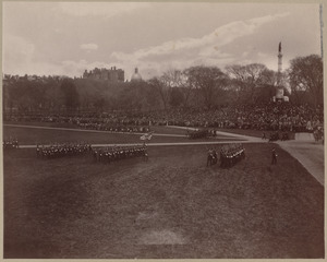 English High School battalion, marching in review on Boston Common.