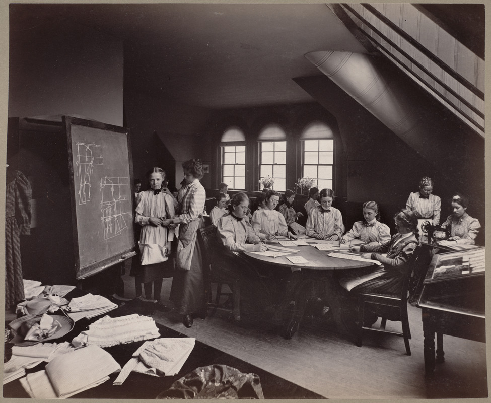 The class in dress-making.
