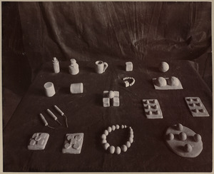 Clay modelling in a primary class.