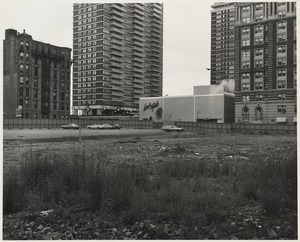 Construction site for the Boston Public Library Johnson building, July 1969