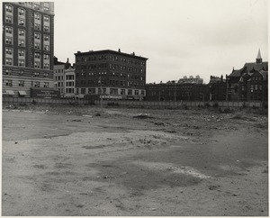 Construction site for the Boston Public Library Johnson building, July 1969