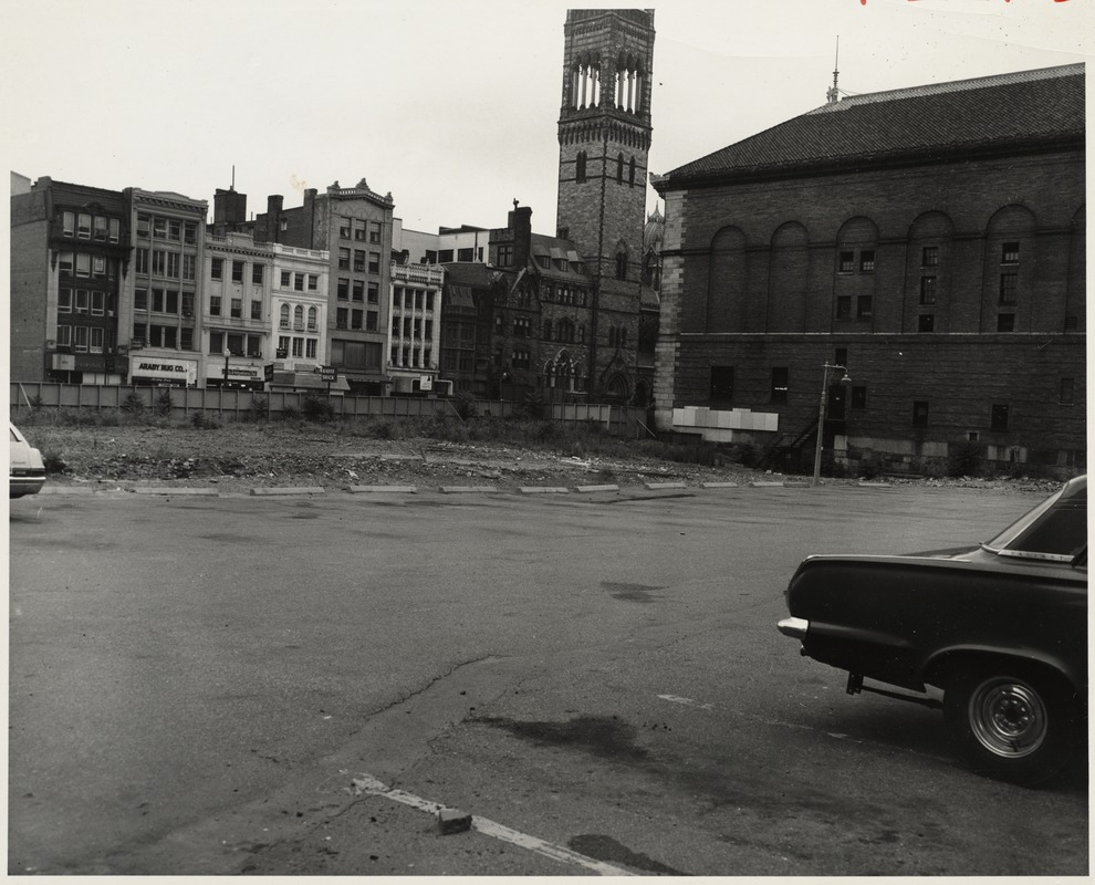 Construction site for the Boston Public Library Johnson building, July 1969