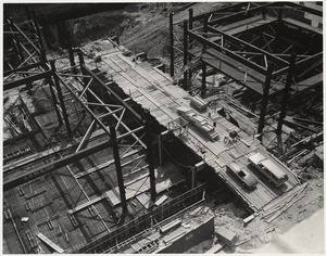 Boston Public Library Johnson building construction, July 1970