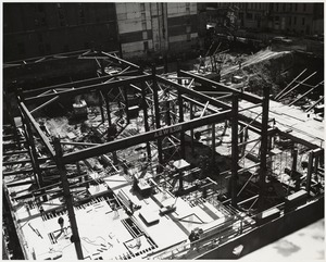 Boston Public Library Johnson building construction, May 1970