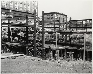 Boston Public Library Johnson building construction, June 1970