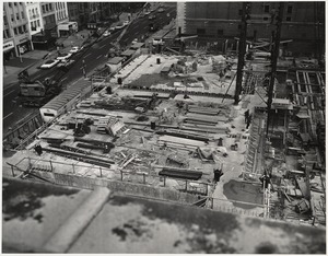 Boston Public Library Johnson building construction, November 1970