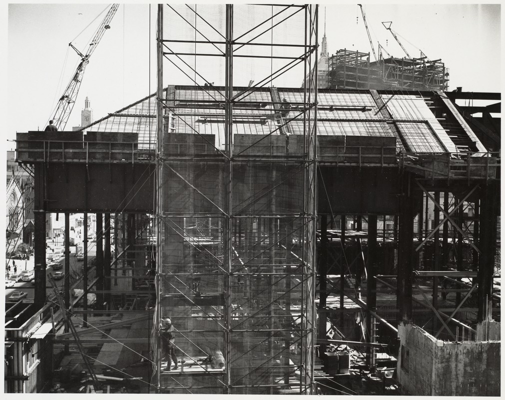 Boston Public Library Johnson building construction, March 1971 ...