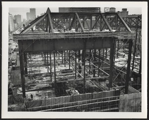 Boston Public Library Johnson building construction, February 1971