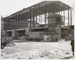 Boston Public Library Johnson building construction, January 1971