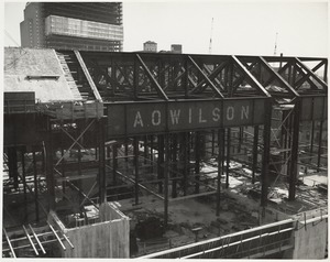 Boston Public Library Johnson building construction, April 1971
