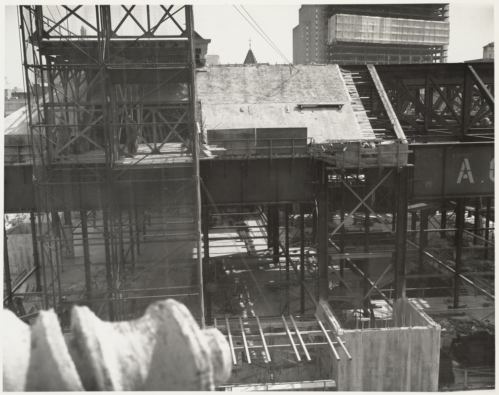 Boston Public Library Johnson Building Construction, April 1971 ...