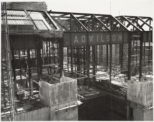 Boston Public Library Johnson building construction, March 1971