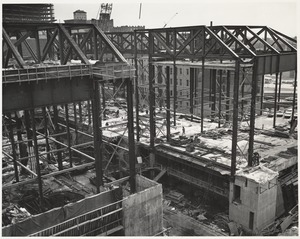 Boston Public Library Johnson building construction, February 1971