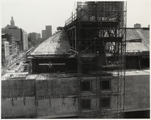 Boston Public Library Johnson building construction, June 1971