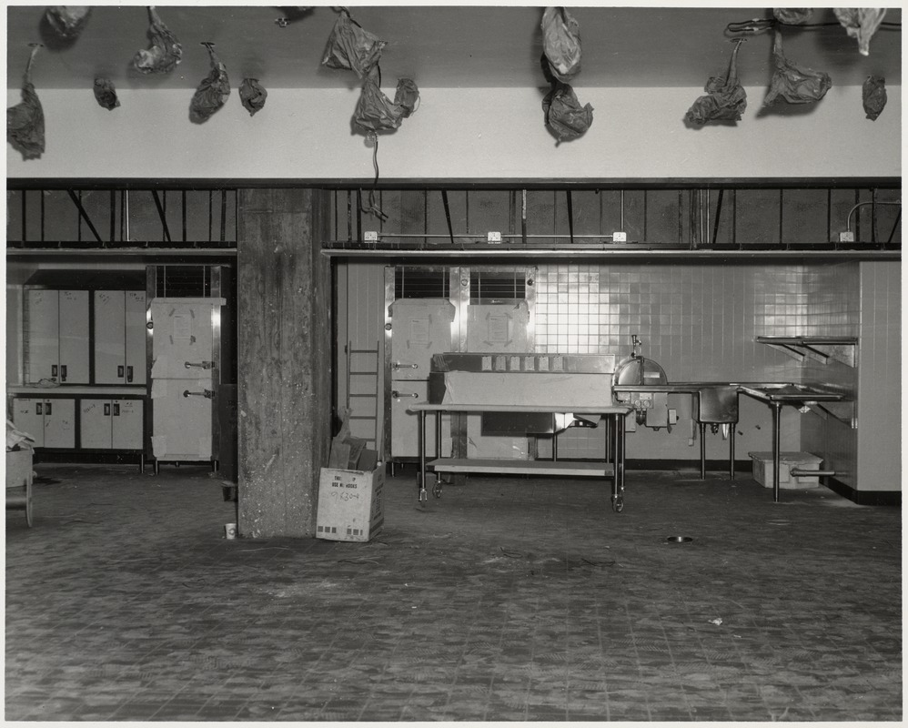 Interior Of Boston Public Library Johnson Building During Construction ...