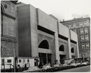 Boston Public Library Johnson building construction, exterior complete, January 1972