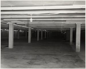 Interior of Boston Public Library Johnson building during construction, March 1972
