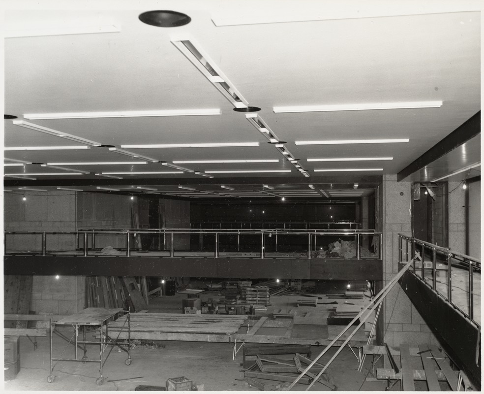 Interior Of Boston Public Library Johnson Building During Construction ...