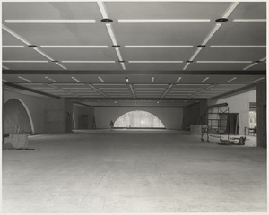 Interior of Boston Public Library Johnson building during construction, May 1972