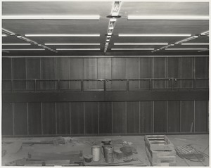 Interior of Boston Public Library Johnson building during construction, June 1972