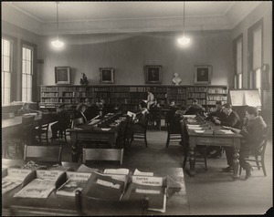 Fellows Athenaeum Branch of the Boston Public Library. Adults' reading room