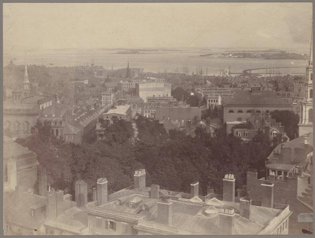 View from State House looking east, 1858