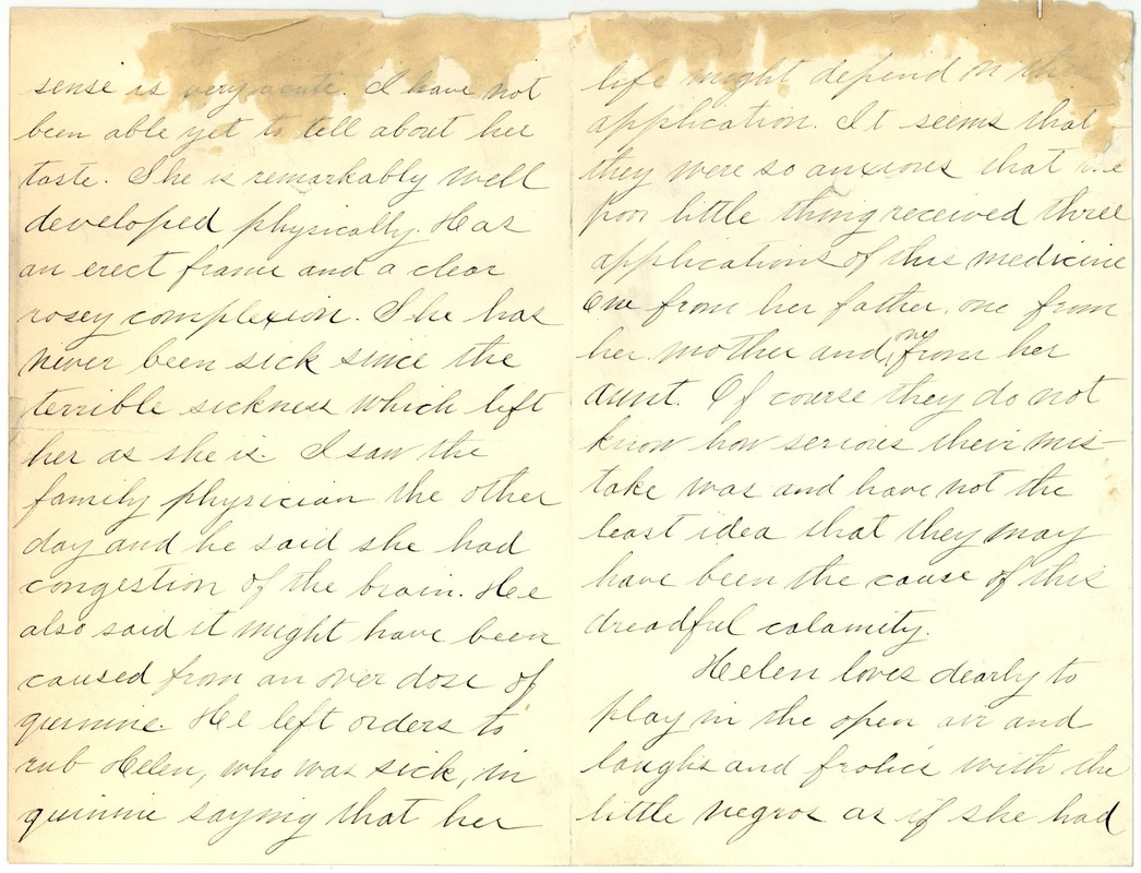 Letter from Annie Sullivan to Michael Anagnos, March 13, 1887 (pp. 2 & 3 of 5)