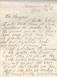 Letter from Kate Keller to Michael Anagnos, June 25, 1887 (p. 1 of 2)