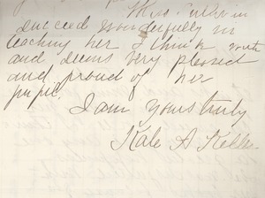 Letter from Kate A. Keller to Michael Anagnos, June 25, 1887 (p. 2 of 2)