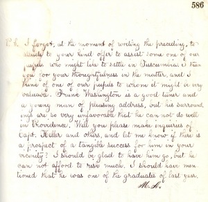 Letter from Michael Anagnos to Annie Sullivan, October 17, 1887 (p. 2 of 2)
