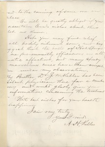 Letter from Capt. A. Keller to Michael Anagnos, March 28, 1889 (p. 2 of 2)