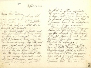Letter from John Bennett to Anne Sullivan, Sept. 17, 1889 (pp. 1 & 2 of 5)