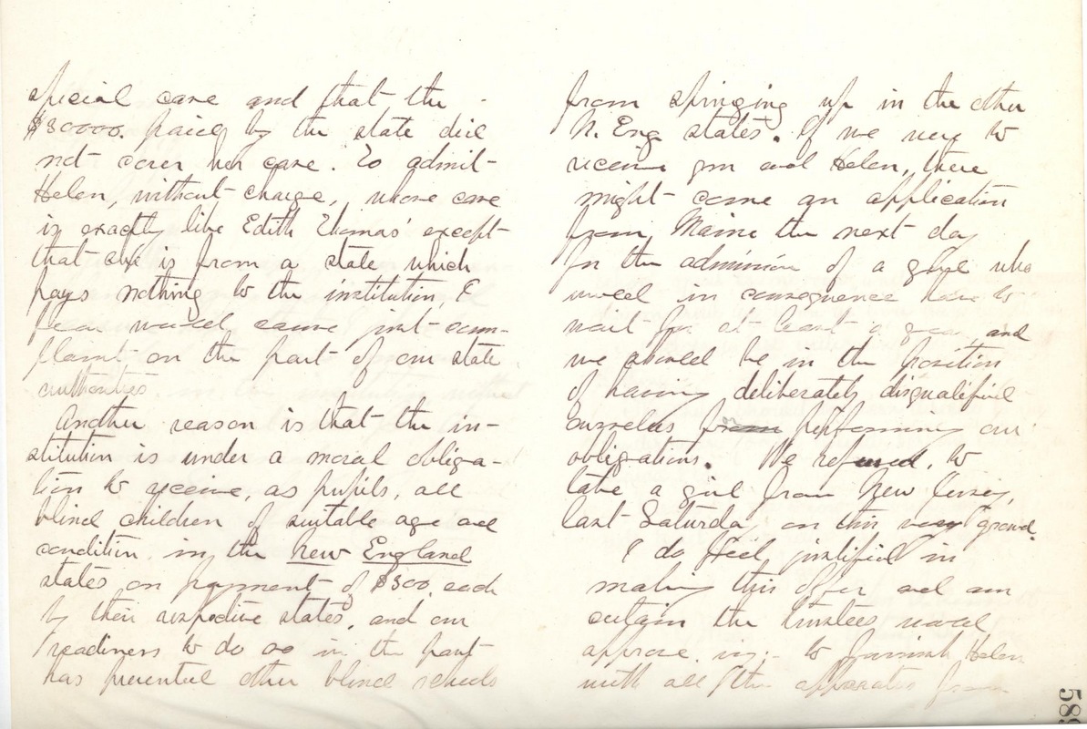 Letter from John Bennett to Anne Sullivan, Sept. 17, 1889, (pp. 3 & 4 of 5)