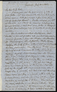 Letter from Samuel May, Leicester, [Mass.], to Mary Anne Estlin, July 30, 1854