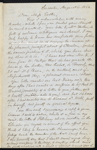 Letter from Samuel May, Leicester, [Mass.], to Mary Anne Estlin, August 6, 1854
