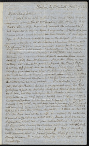 Letter from Samuel May, Boston, to Mary Anne Estlin, April 17, 1855