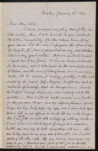 Letter from Samuel May, Boston, to Mary Anne Estlin, January 2, 1860