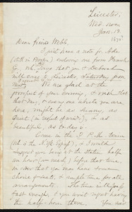 Letter from Samuel May, Leicester, [Mass.], to Richard Davis Webb, Jan. 13, [1870?]