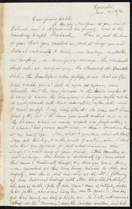 Letter from Samuel May, Leicester, [Mass.], to Richard Davis Webb, Jan. 12, 1871