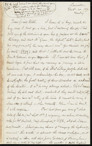 Letter from Samuel May, Leicester, [Mass.], to Richard Davis Webb, Feb. 20, 1871