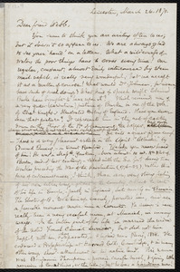 Letter from Samuel May, Leicester, [Mass.], to Richard Davis Webb, March 26, 1871