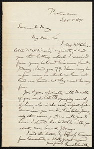 Letter from Gerrit Smith, Peterboro, [N. H.], to Samuel May, Sept. 5, 1871